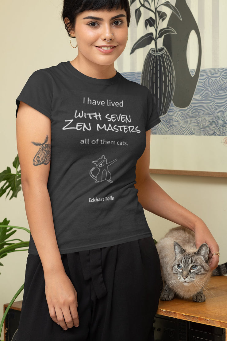 Zen Masters - Unisex recycled t-shirt / Black, Charcoal - Molecule Design-Online 