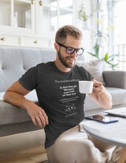 The problem with Cats - Unisex recycled t-shirt / Black, Charcoal - Molecule Design-Online 