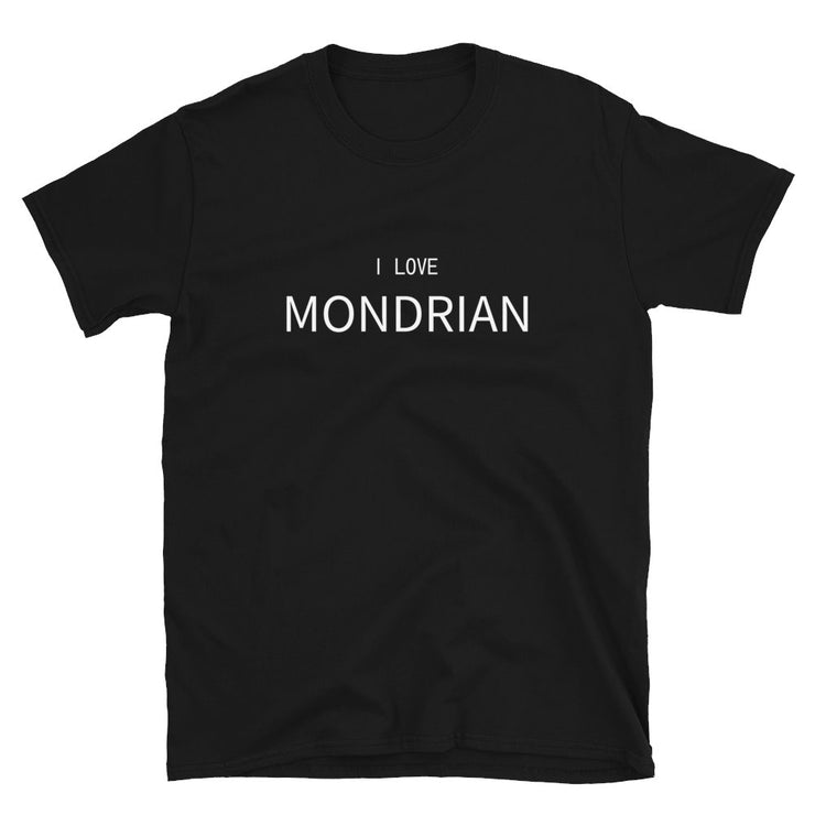 I Love Mondrian - Short-Sleeve Unisex T-Shirt / Blk - Molecule Design-Online 