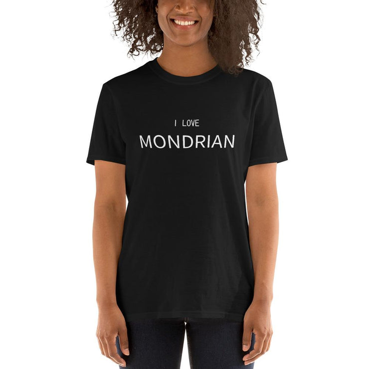 I Love Mondrian - Short-Sleeve Unisex T-Shirt / Blk - Molecule Design-Online 