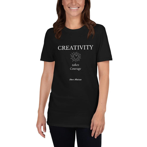Courage - Short-Sleeve Unisex T-Shirt / Blk - Molecule Design-Online 