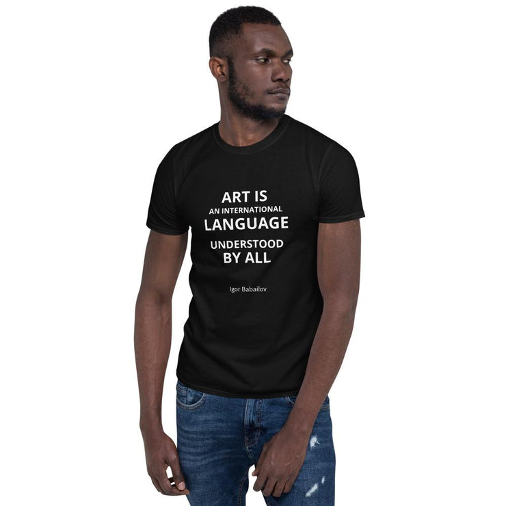 Art Is Language - Short-Sleeve Unisex T-Shirt / Blk - Molecule Design-Online 