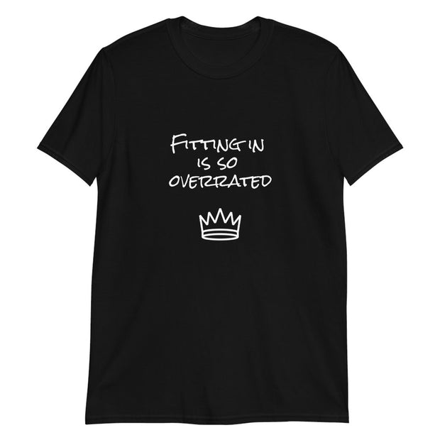 Fitting In - Short-Sleeve Unisex T-Shirt / Blk - Molecule Design-Online 
