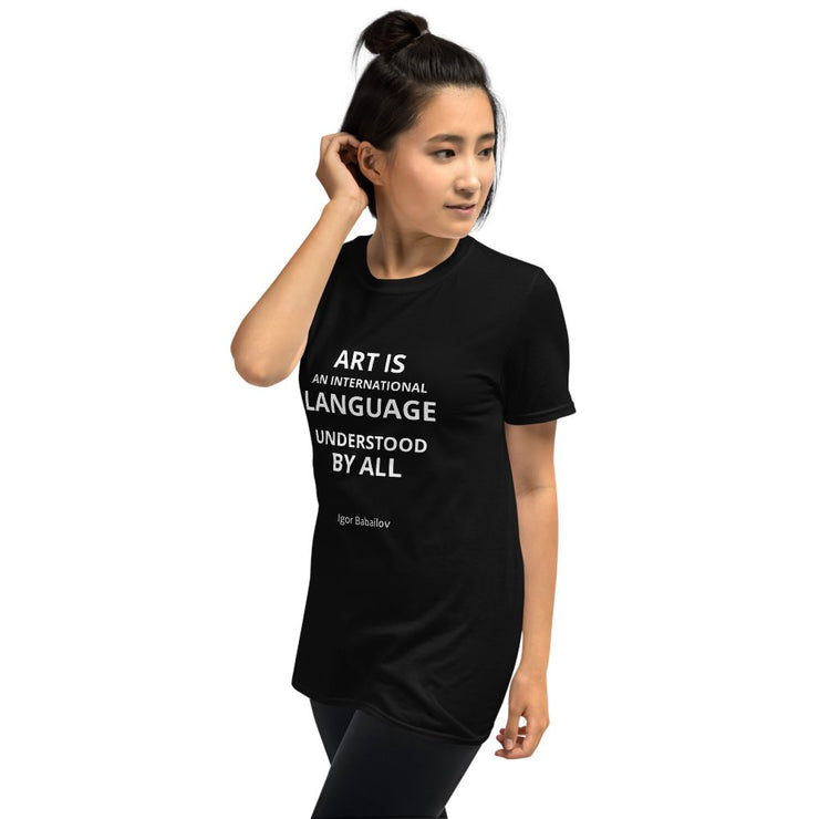Art Is Language - Short-Sleeve Unisex T-Shirt / Blk - Molecule Design-Online 