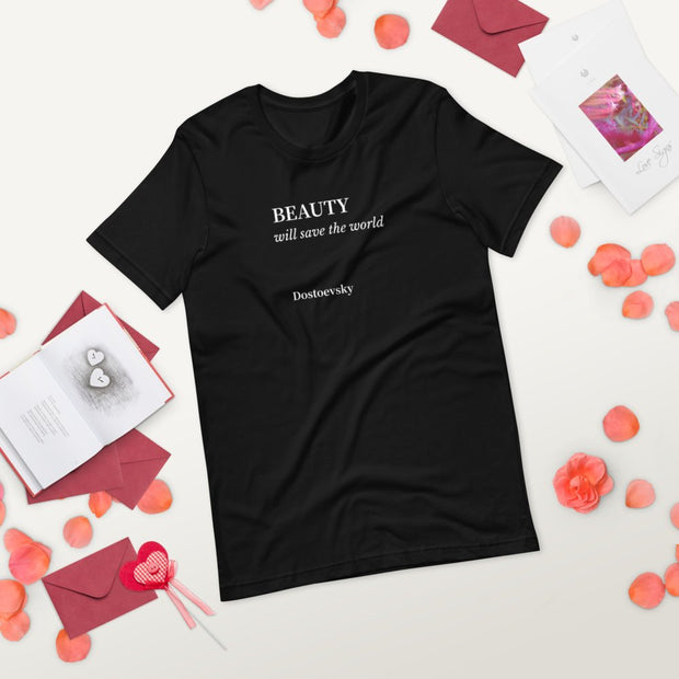 Beauty - Short-Sleeve Unisex T-Shirt / Blk - Molecule Design-Online 