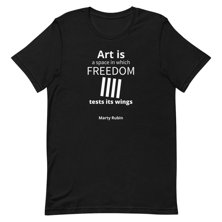 Art Is Freedom - Short-Sleeve Unisex T-Shirt / Blk - Molecule Design-Online 