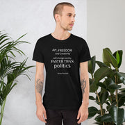 Faster Than - Short-Sleeve Unisex T-Shirt / Blk - Molecule Design-Online 