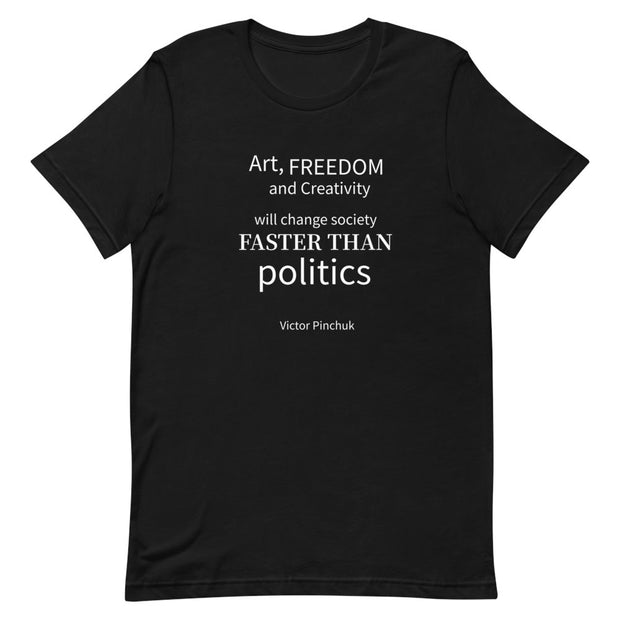 Faster Than - Short-Sleeve Unisex T-Shirt / Blk - Molecule Design-Online 