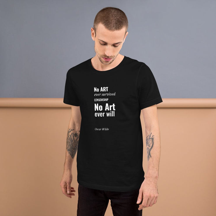Censorship -Short-Sleeve Unisex T-Shirt / Blk - Molecule Design-Online 