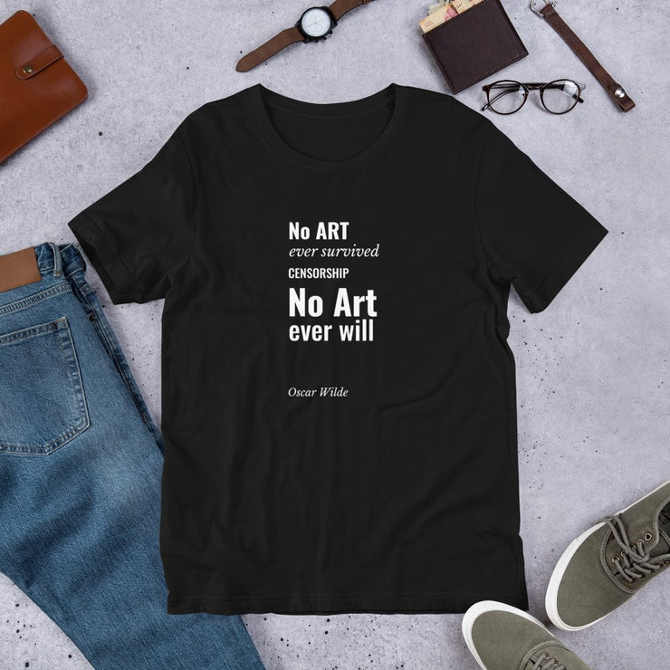 Censorship -Short-Sleeve Unisex T-Shirt / Blk - Molecule Design-Online 