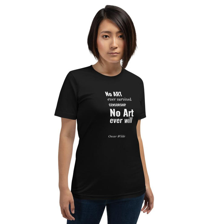 Censorship -Short-Sleeve Unisex T-Shirt / Blk - Molecule Design-Online 