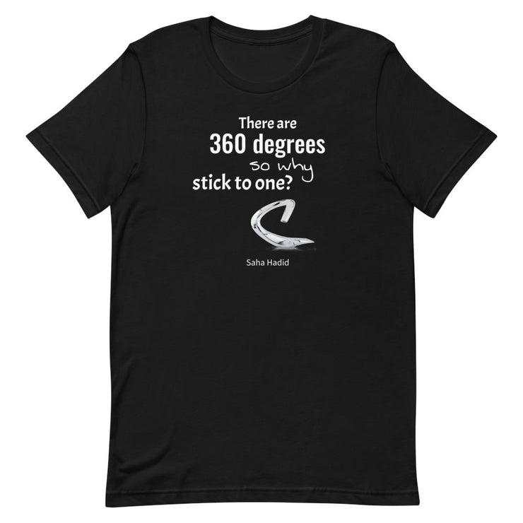 Saha Hadid - Short-Sleeve Unisex T-Shirt / Black, Asphalt - Molecule Design-Online 