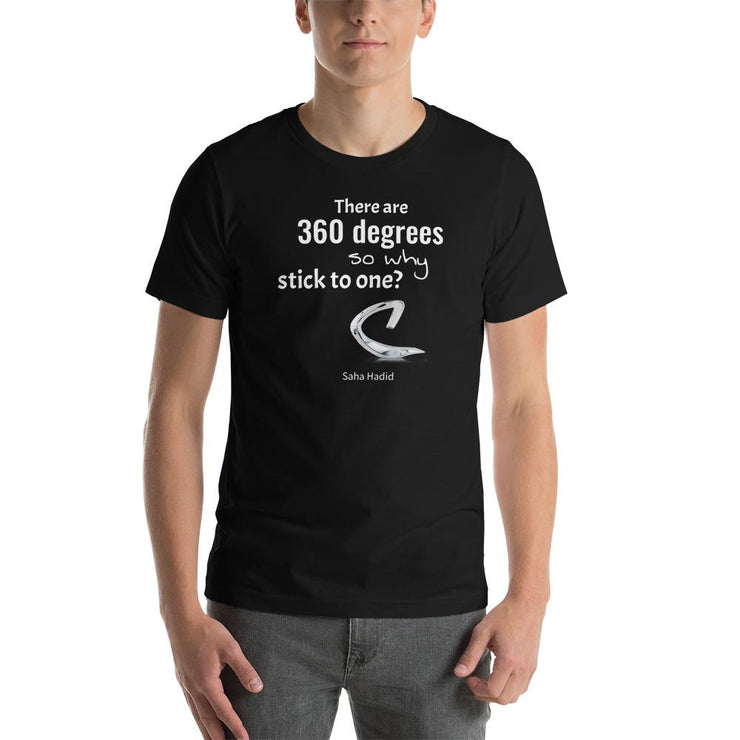Saha Hadid - Short-Sleeve Unisex T-Shirt / Black, Asphalt - Molecule Design-Online 