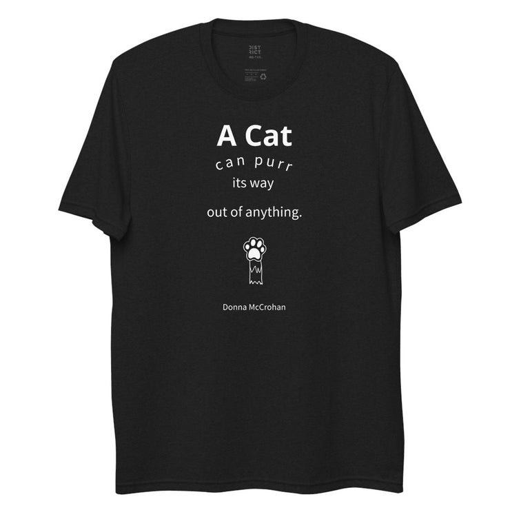 A Cat - Unisex recycled T-shirt / Black, Charcoal - Molecule Design-Online 