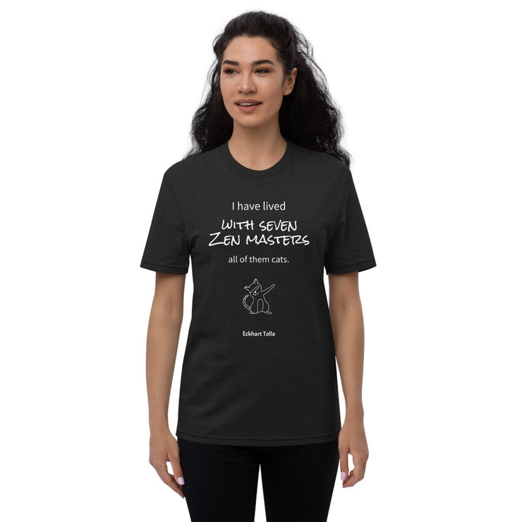 Zen Masters - Unisex recycled t-shirt / Black, Charcoal - Molecule Design-Online 