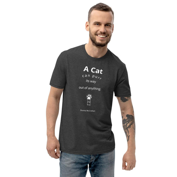 A Cat - Unisex recycled T-shirt / Black, Charcoal - Molecule Design-Online 