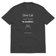 One Cat - Unisex recycled t-shirt / Black, Charcoal - Molecule Design-Online 