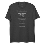 The problem with Cats - Unisex recycled t-shirt / Black, Charcoal - Molecule Design-Online 