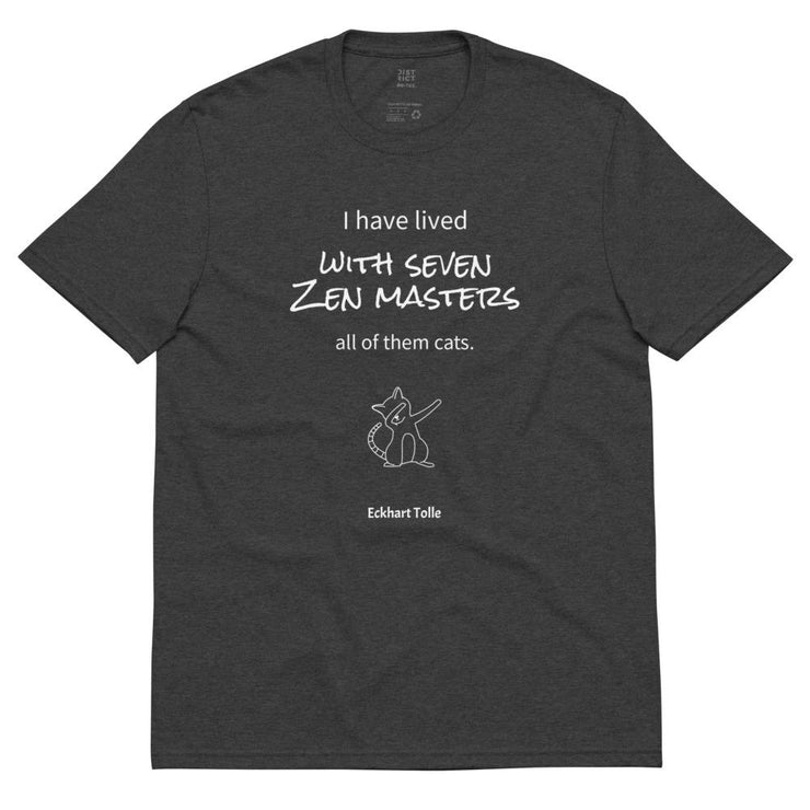 Zen Masters - Unisex recycled t-shirt / Black, Charcoal - Molecule Design-Online 