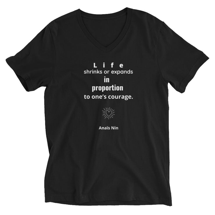 In Proportion - Unisex Short Sleeve V-Neck T-Shirt / Blk - Molecule Design-Online 