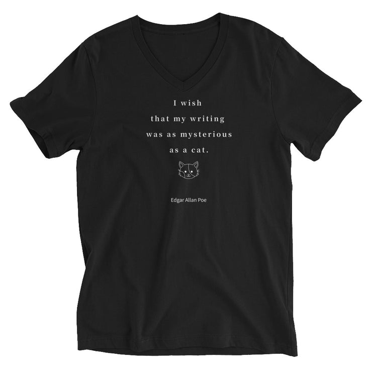 I Wish - Unisex Short Sleeve V-Neck T-Shirt / Blk - Molecule Design-Online 