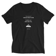Infinite - Unisex Short Sleeve V-Neck T-Shirt / Blk - Molecule Design-Online 