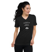 Infinite - Unisex Short Sleeve V-Neck T-Shirt / Blk - Molecule Design-Online 