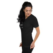 Curious - Unisex Short Sleeve V-Neck T-Shirt / Blk - Molecule Design-Online 
