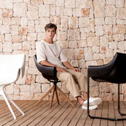 Manta Collection -  Wooden Swivel Armchair - Molecule Design-Online 