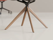 Manta Collection -  Wooden Swivel Armchair - Molecule Design-Online 