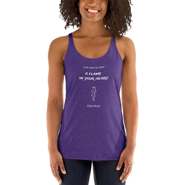Flame - Women's Racerback Tank - Molecule Design-Online 
