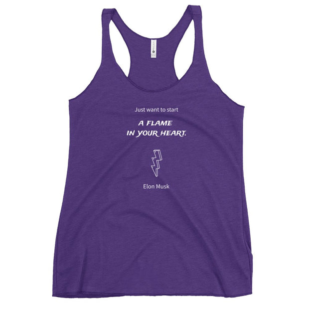 Flame - Women's Racerback Tank - Molecule Design-Online 