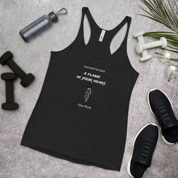 Flame - Women's Racerback Tank - Molecule Design-Online 