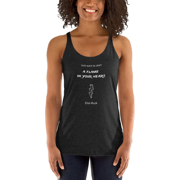 Flame - Women's Racerback Tank - Molecule Design-Online 