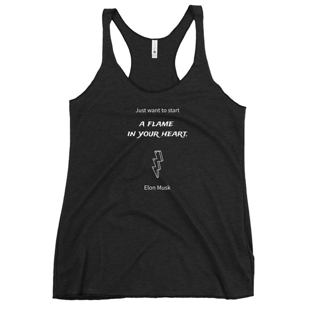 Flame - Women's Racerback Tank - Molecule Design-Online 